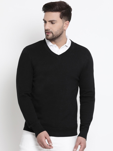 

COBB Men Black Solid Pullover Sweater