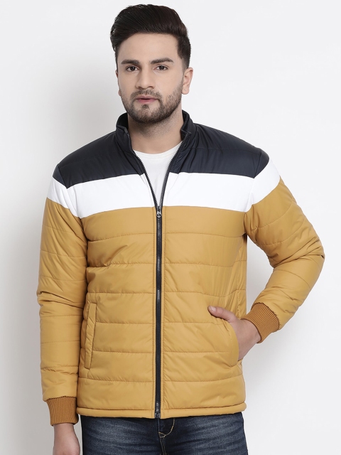 

COBB Men Mustard Yellow Colourblocked Lightweight Padded Jacket
