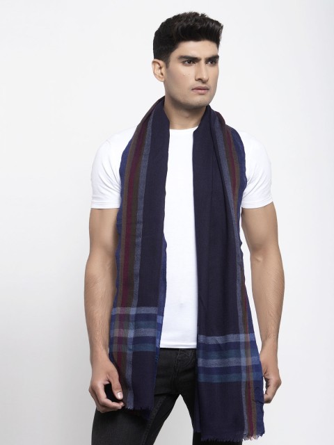 

Calvadoss Men Blue & Red Striped Sustainable Mufflers