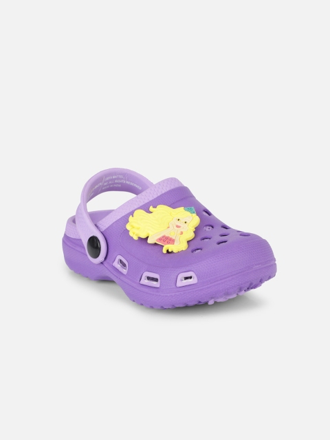 

Kids Ville Girls Purple Barbie Printed Clogs