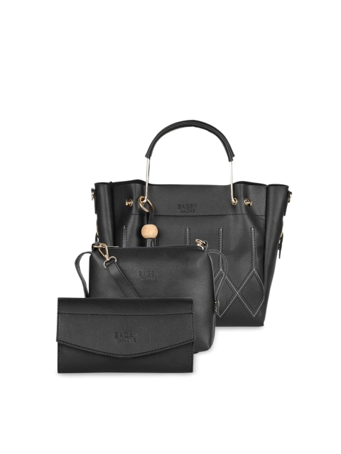 

Bagsy Malone Black Solid Shoulder Bag With Pouch & Wallet