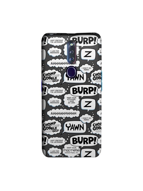 

macmerise Black & White Moods Of Garfield Printed Oppo F11 Pro Back Case