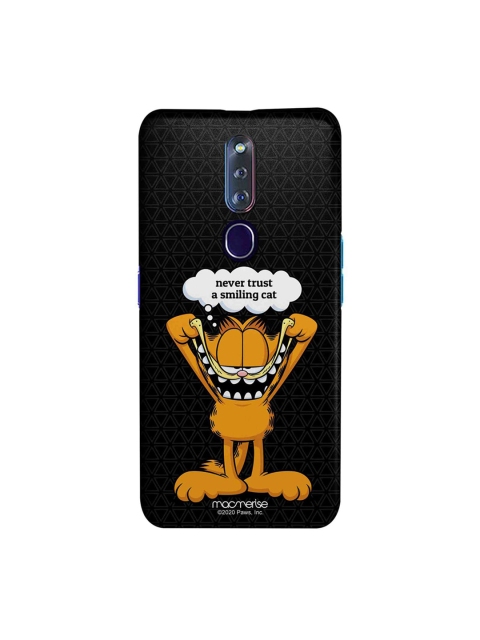 

macmerise Black & Orange Smiling Garfield Printed Oppo F11 Pro Back Case