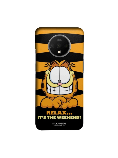 

macmerise Orange & Black Weekend Garfield iPhone OnePlus 7T Case