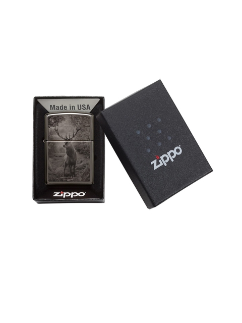 

Zippo Black Deer Design Ice Pocket Lighter