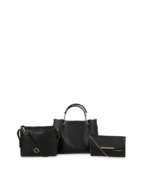 

Bagsy Malone Pack Of 3 Black Solid Handbags