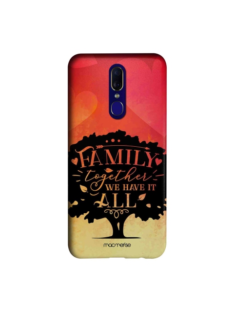 

macmerise Red & Black Family Together We Have It All Oppo F11 Back Case