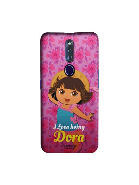 

macmerise Pink & Brown Lovely Dora Oppo F11 Pro Back Case