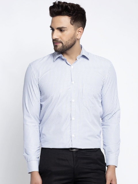 

JAINISH Men Blue Regular Fit Striped Casual Shirt