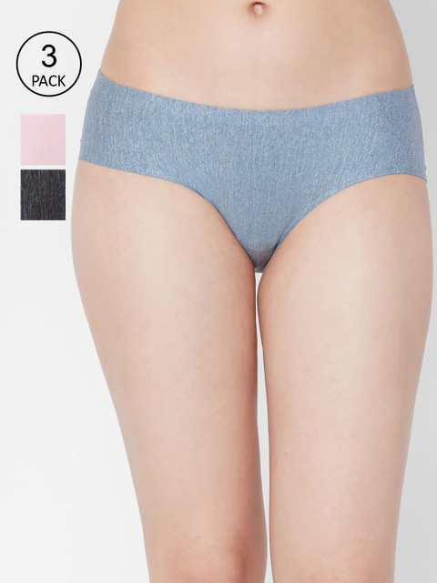 

Juliet Women Pack Of 3 Basic Briefs PSL04-GY-PK-BK, Grey