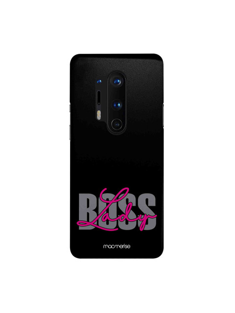 

macmerise Black & Pink Boss lady Bold Printed OnePlus 8 Pro Back Case