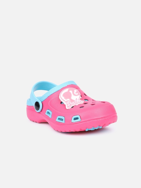 

Kids Ville Girls Pink & Blue Barbie Colourblocked Clogs