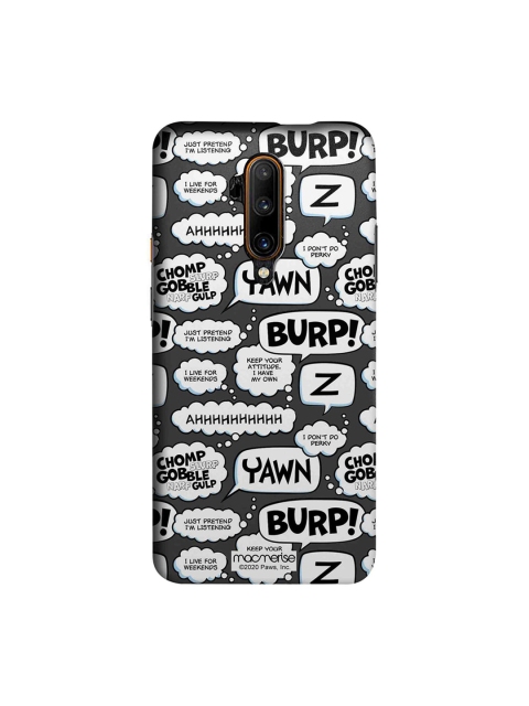 

macmerise Black & White Moods Of Garfield Printed OnePlus 7T Pro Back Cover