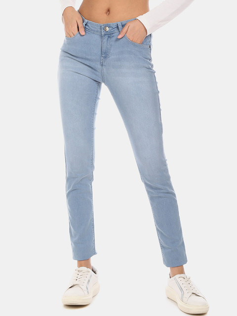 

Cherokee Women Blue Skinny Fit Mid-Rise Clean Look Stretchable Jeans