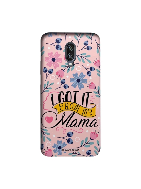 

macmerise Pink & Blue From My Mama Printed OnePlus 6T Back Case, Multi