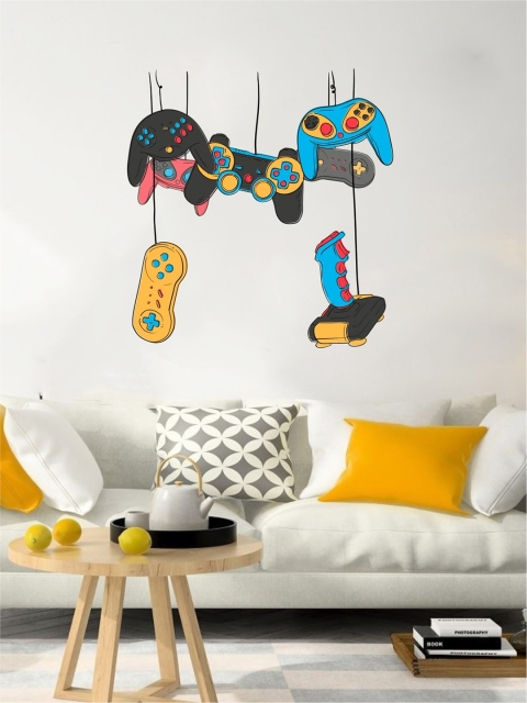 

rawpockets Multicoloured Gaming Tools Joystick Wall Stickers, Multi