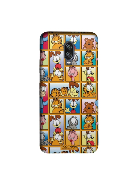 

macmerise Multicoloured Garfield Collage OnePlus 6T Back Case, Multi