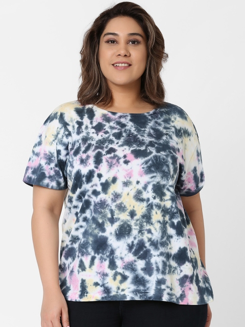 

MARCA Bold Women Blue Dyed Round Neck T-shirt