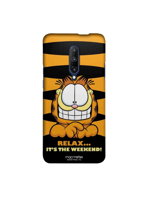 

macmerise Yellow & Black Weekend Garfield OnePlus 7 Pro Back Case