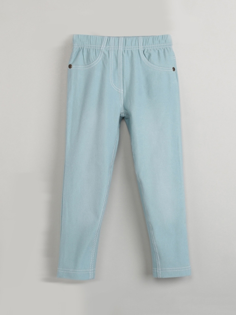

max Girls Blue Regular Fit Solid Chinos