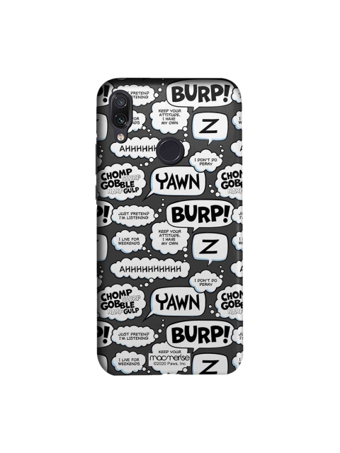

macmerise Grey & White Moods of Garfield Xiaomi Redmi Note 7 Pro Back Cover