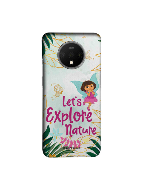 

macmerise White & Pink Explore With Dora Printed OnePlus 7T Back Case