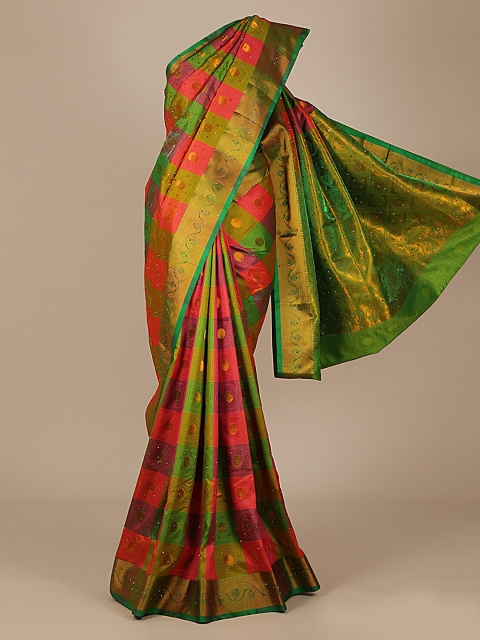 

Pothys Green Woven Design Art Silk Saree