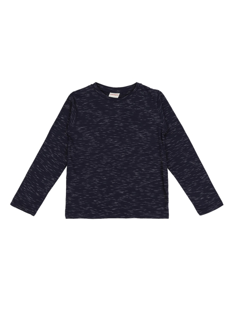

RAINE AND JAINE Boys Navy Blue Solid Cotton Round Neck T-shirt