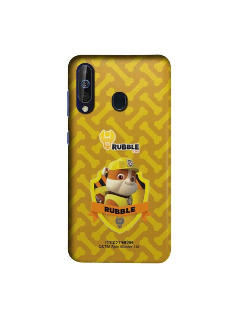 

macmerise Yellow & Brown Cartoon Character Rubble Paw Patrol Printed Samsung Galaxy M40 Back Cover