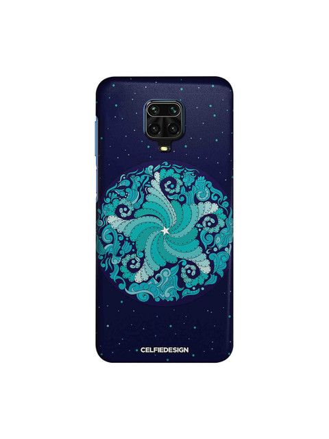 

macmerise Navy Blue & Turquoise Blue Starfish Mandala Redmi Note 9 Pro Back Case