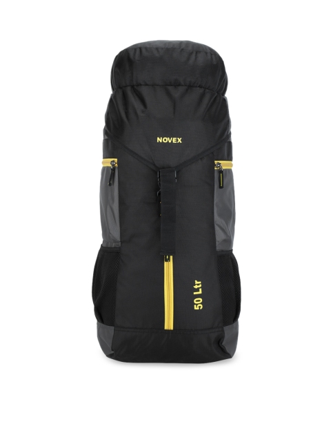 

NOVEX Unisex Black & Grey Solid Rucksack