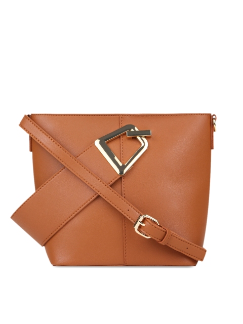 

Addons Tan Brown Solid Sling Bag
