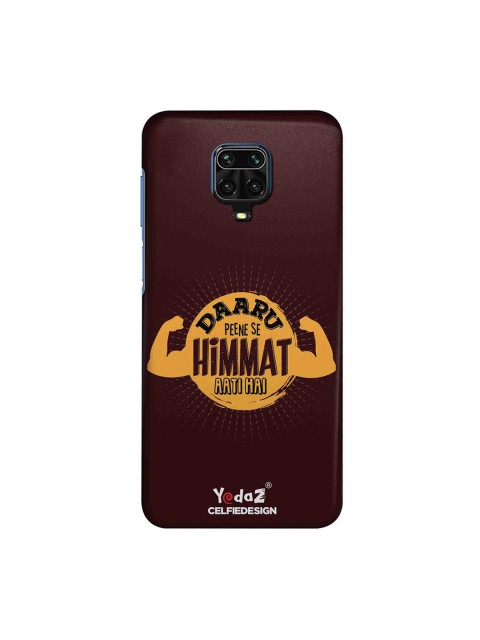 

macmerise Brown & Yellow Daaru Peene Se Himmat Aati Hai Xiaomi Redmi Note 9 Pro Back Cover