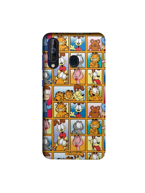 

macmerise Orange & Blue Garfield Collage Printed Samsung Galaxy M40 Back Cover