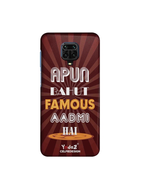 

macmerise Maroon & White Apun Bahut Famous Hai Redmi Note 9 Pro Back Case