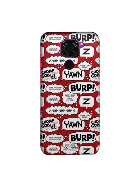 

macmerise Red & White Moods of Garfield Xiaomi Redmi Note 9 Back Cover