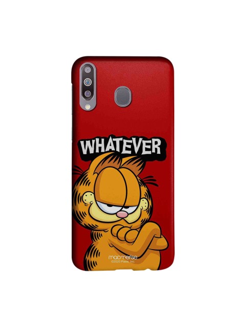 

macmerise Red & Orange Cartoon Characters Yeah Whatever Garfield Samsung Galaxy M30 Mobile Back Case