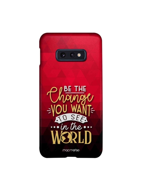 

macmerise Red & Black Be The Change Samsung Galaxy S10E Case
