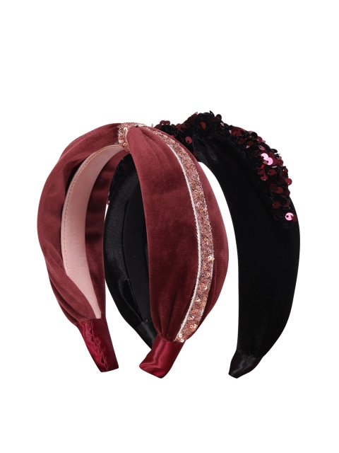 

CUTECUMBER Girls Set Of 2 Hairbands, Black