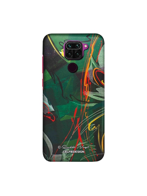 

macmerise Green & Black Strokes of Life Xiaomi Redmi Note 9 Back Case