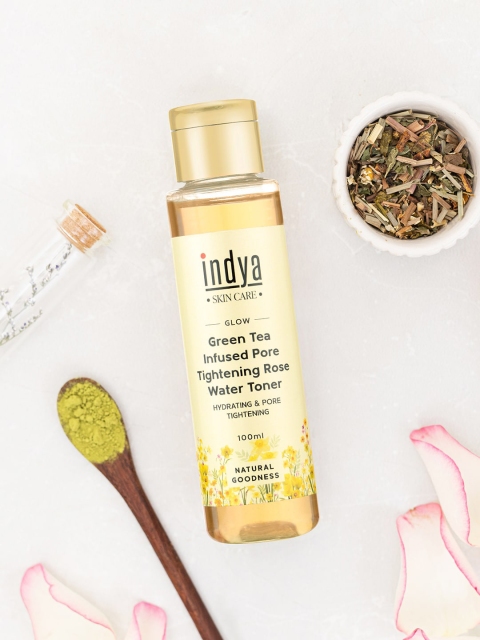 

Indya Green Tea Infused Pore Tightening Rose Water Toner 100ml, Yellow