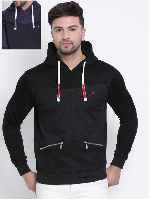

SWISS MILITARY Men Black Solid Sweatshirt