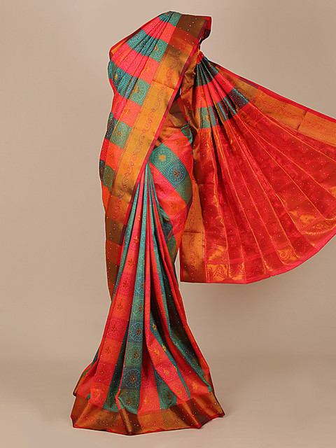 

Pothys Multicoloured Woven Design Art Silk Saree, Multi