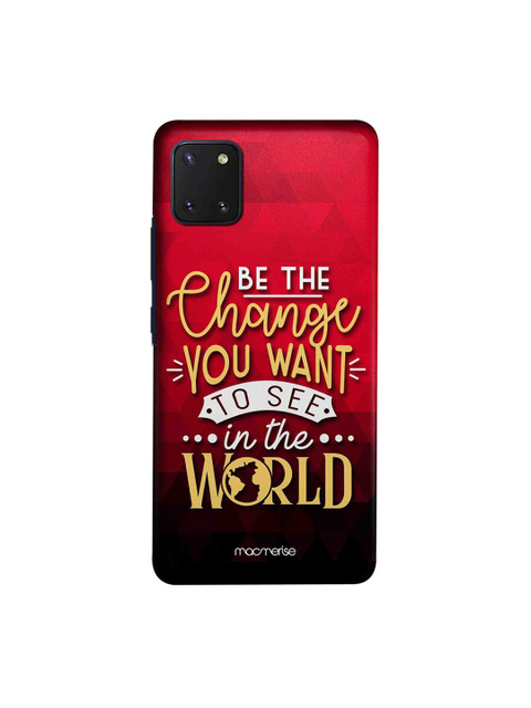 

macmerise Red & Brown Be The Change Samsung Galaxy Note 10 Lite Back Case