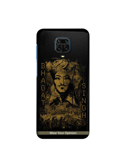 

macmerise Black & Brown Bhagat Singh Series Xiaomi Redmi Note 9 Pro Back Case