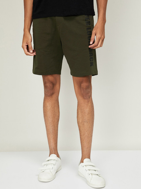 

Fame Forever by Lifestyle Men Olive Green Solid Regular Fit Sports Shorts