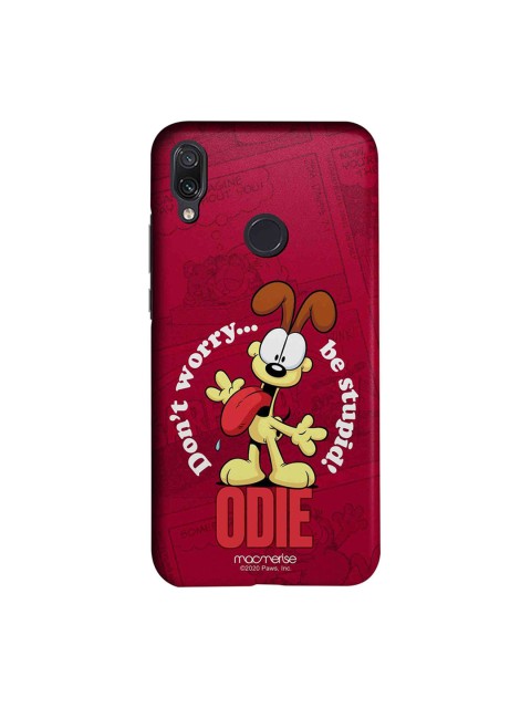 

macmerise Red & Yellow Odie Dont Worry Xiaomi Redmi Note 7 Pro Back Cover, Maroon
