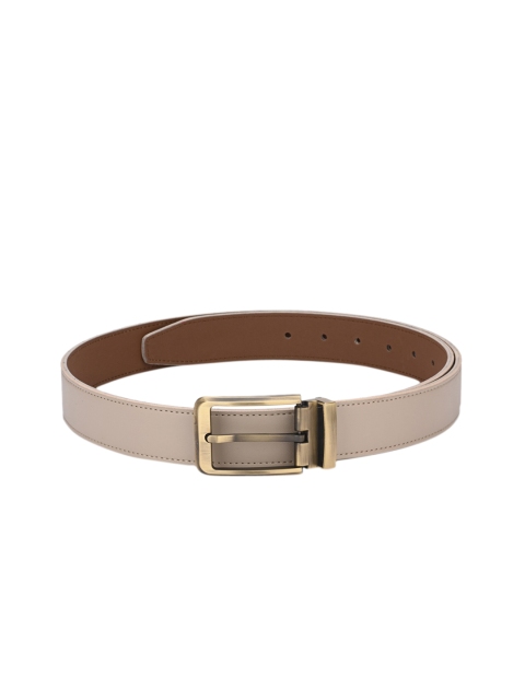 

Calvadoss Men Beige & Silver-Toned Solid Belt