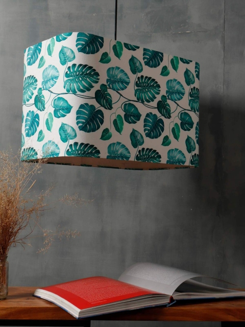 

Grated Ginger Beige & Green Printed Contemporary Hanging Lamp Shade