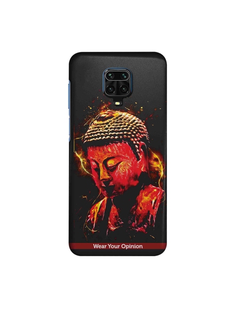 

macmerise Black & Orange Peace Buddha Xiaomi Redmi Note 9 Pro Max Back Cover